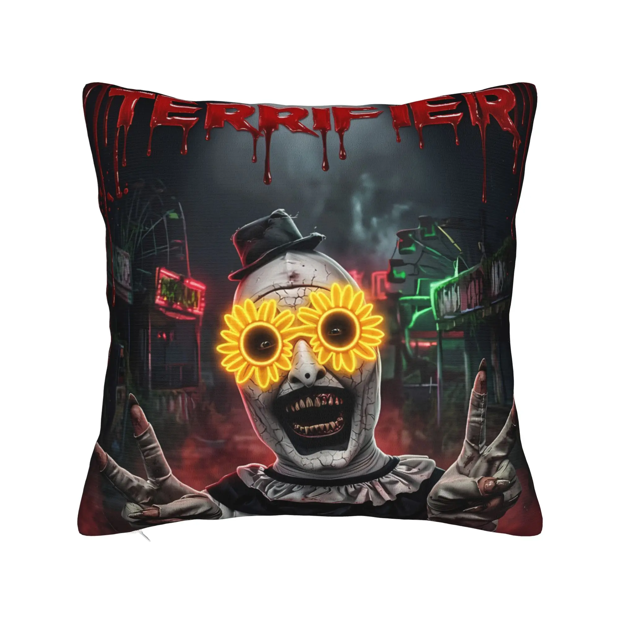 Terrifier Movie Pillow Cover  Morden Pillow Case For Sofa Home Decoration Comfy Pillowcases Gift