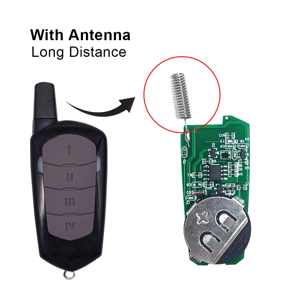 ERREKA RESON 1 / RESON 2 Garage Remote Control Gate Keychain Erreka LUNA 2 / LUNA3 433mhz Fixed Code