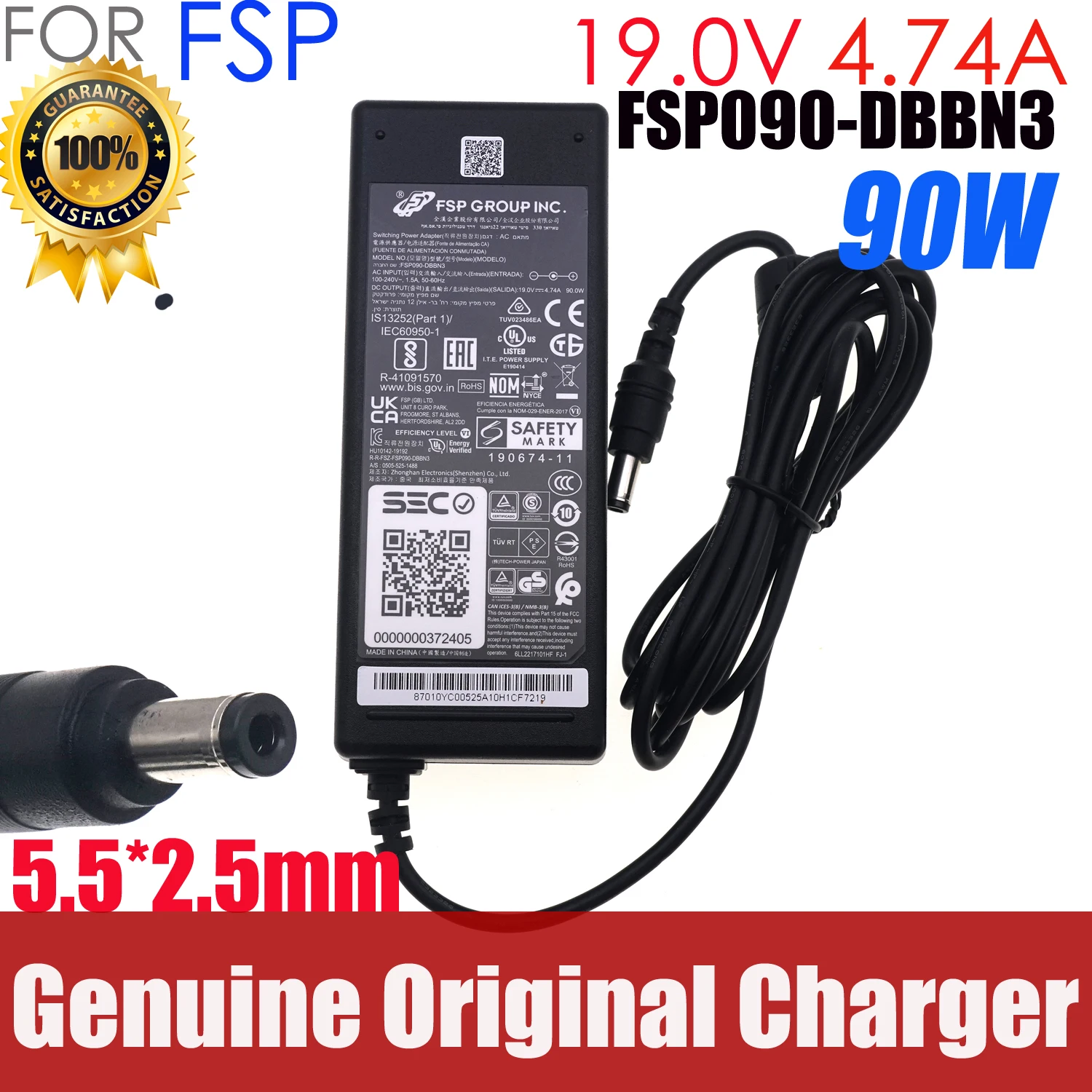 

Genuine FSP090-DBBN3 Switching AC Adapter Charger 19V 4.74A 90W For FSP090-ABBN3 FSP090-ABAN2 FSP090-ABAN3 Power Supply