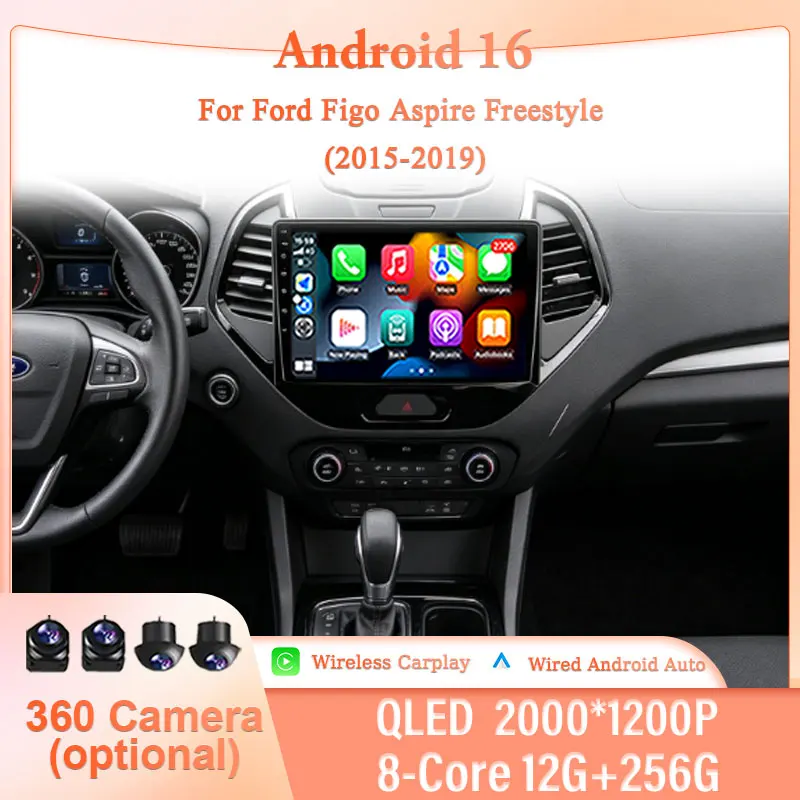 for Ford Figo Aspire Freestyle 2015-2019 GPS Navigation 9