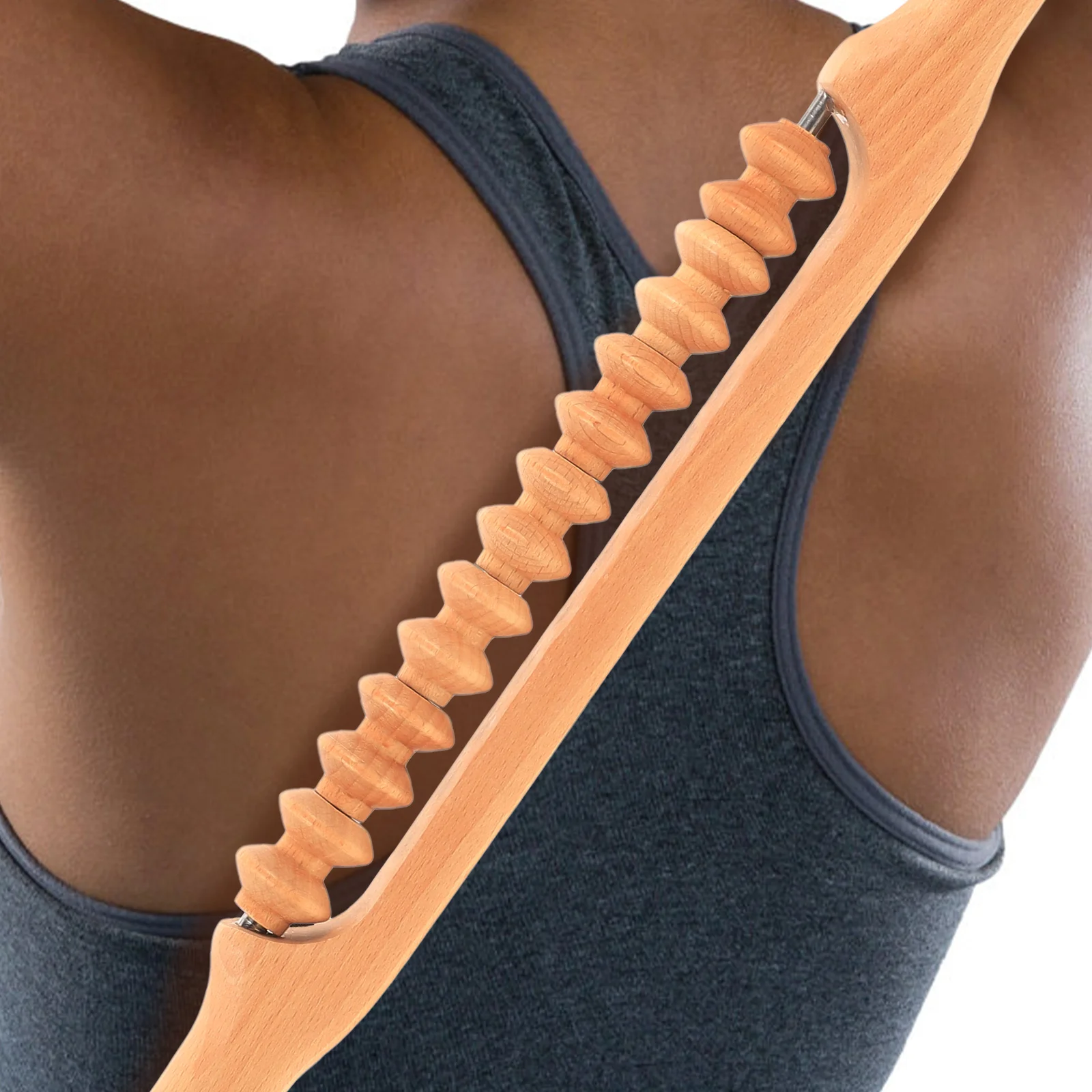 

Деревянный массажный ролик для всего тела, прочный деревянный стержень Гуа Ша, расслабление мышц, скребок для тела, домашний массажер, инструмент