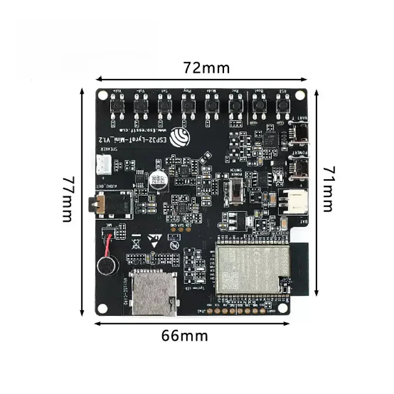 Modul papan pengembangan audio ringan ESP32-LyraT-Mini dilengkapi dengan modul ESP32-WROVER-E