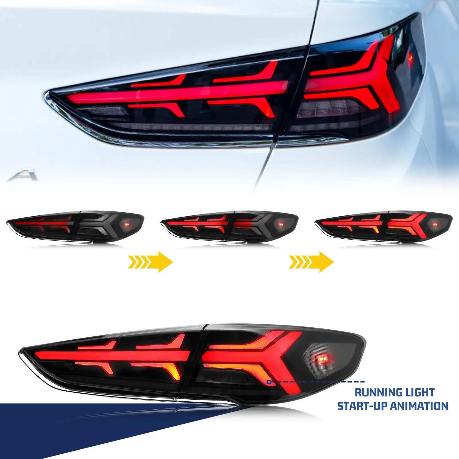 LED Tail Light  For Hyundai Sonata 2018-2019 Brake Light With Turning Signal Light