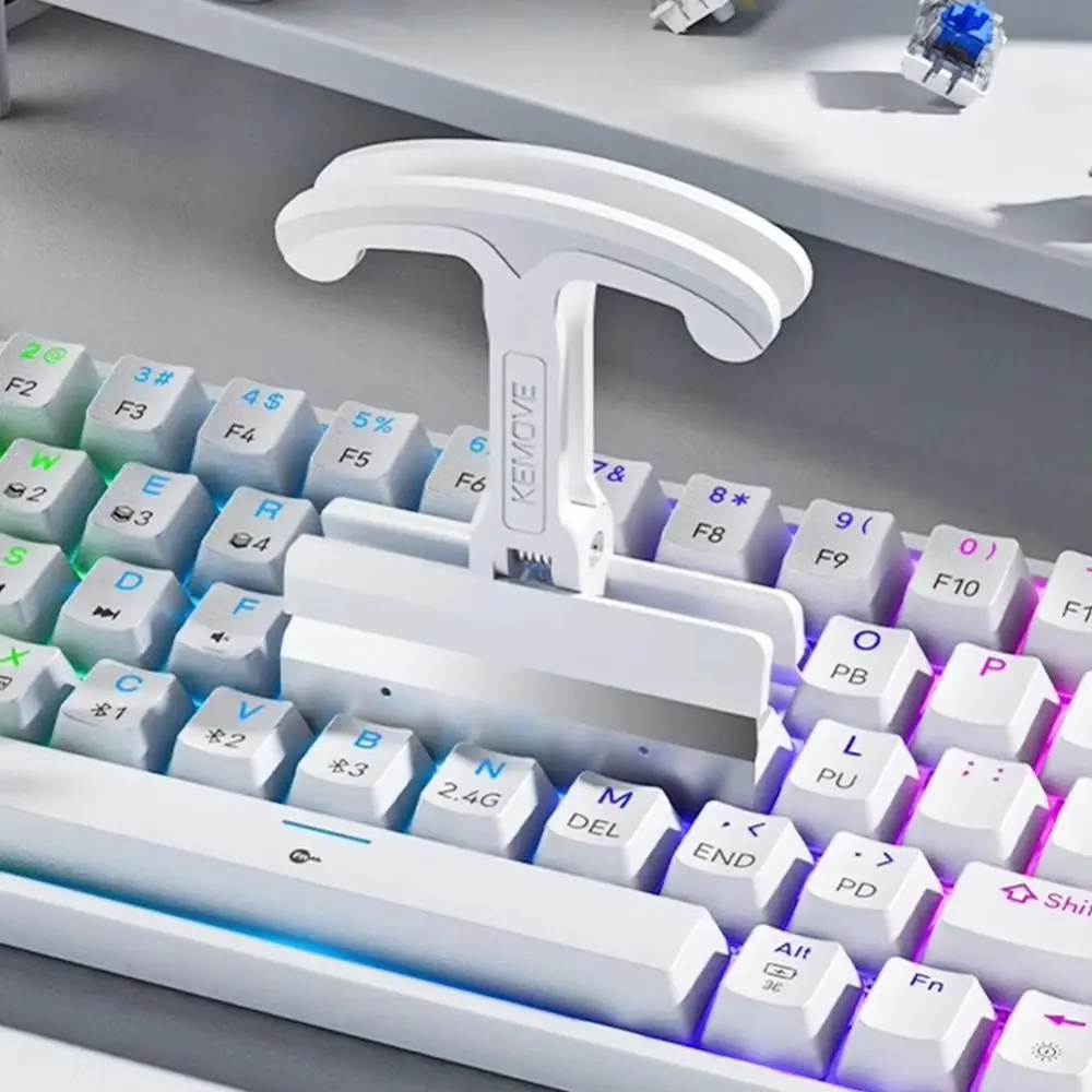 Large Size Keys Caps Puller Scratch-Proof Heavy Duty Keyboard Switch Puller Universal Fit 4-in-1 Keycaps Remover Tool