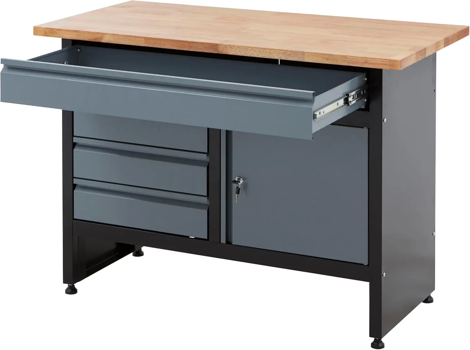 #￥forJINFENG Garage Workbench Drawer Cabinet Storage Workstation Customizable Dimensions 4 Drawers 1 DoorAdjustableKeyed Locking