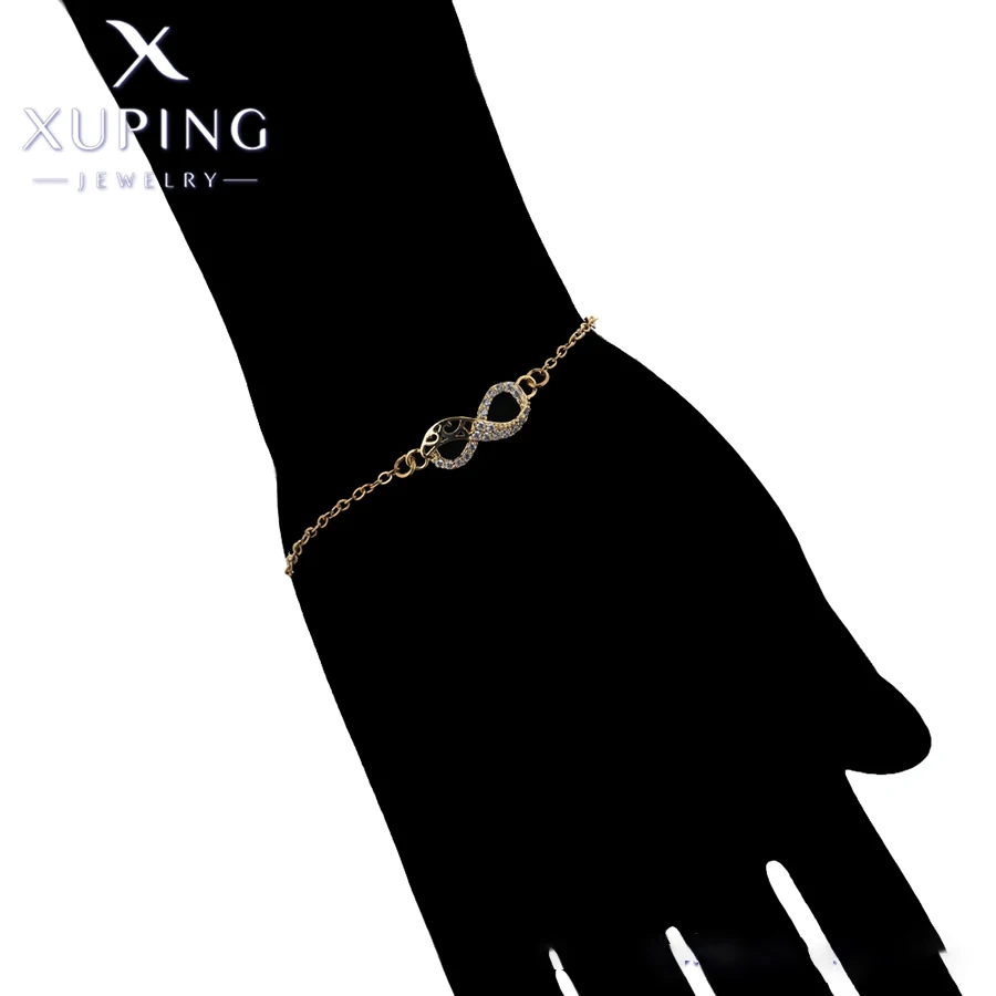 Xuping Jewelry New Arrival Fashion Style Copper Alloy Fashion Hand Bracelet for Women with Light Gold Color X000892852