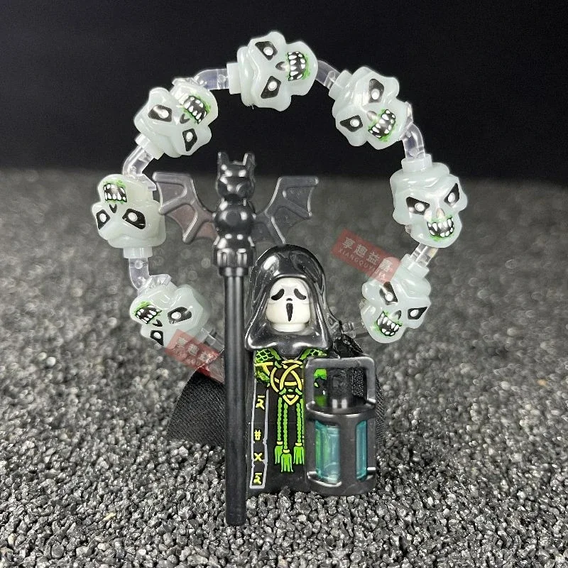 MOC Horror Skeleton Building Block Man Model Mini Doll Toys Children's Holiday Gift Collection Ornaments Desktop Decorations