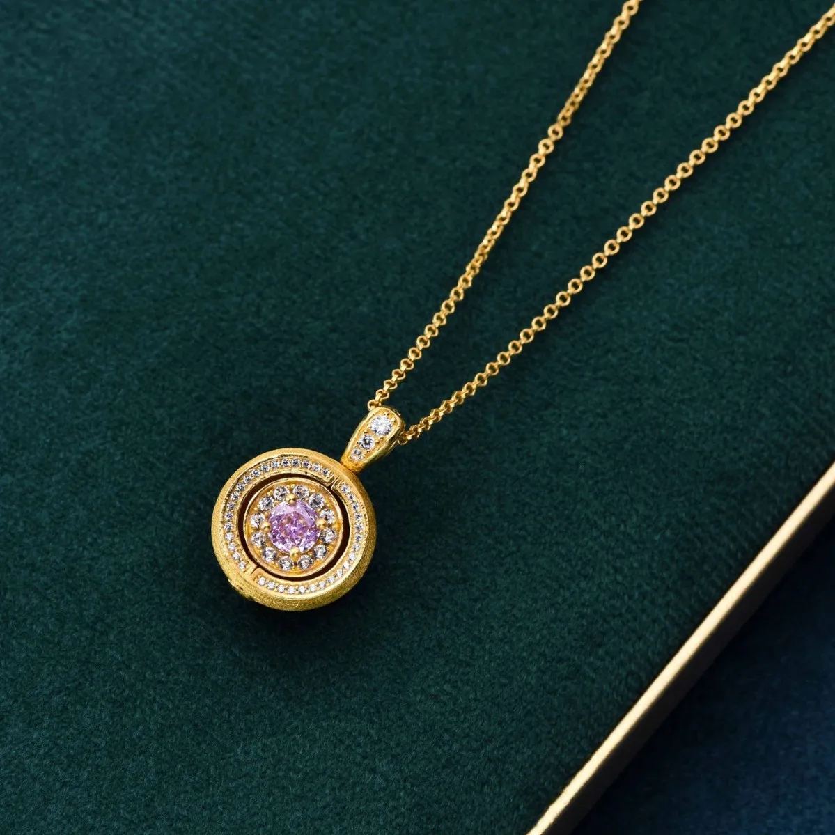 

S925 Посеребренная подвеска в форме яйца в стиле ретро с матовым покрытием, вращающееся AB-стороннее универсальное ожерелье премиум-класса