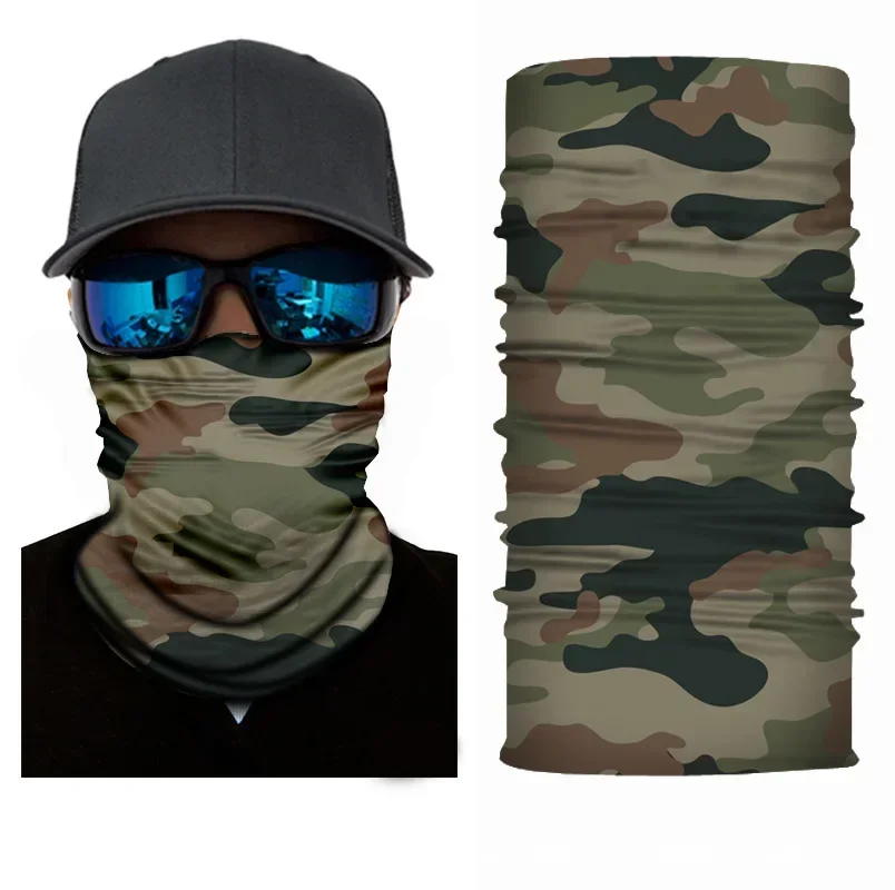 New Outdoors Camouflage Cycling Face Mask Tactical  Scarf Neck Gaiter Men Seamless Bandana Women Headband Tube Face Shield