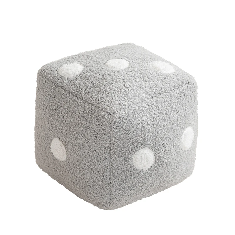 Hot Creative Funny Simulation Dice Plush Pillow Cubic Cube Pendant Dolls Stuffed Soft Sofa Back Cushion Home Decor