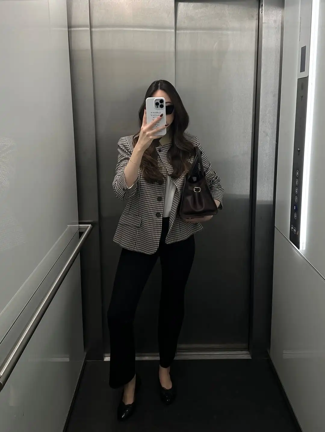 Fashion Stand Collar Plaid Women's Coat Causal Single Breasted Long Sleeved Pockets Suits Jacket Autumn Office Female Clothing