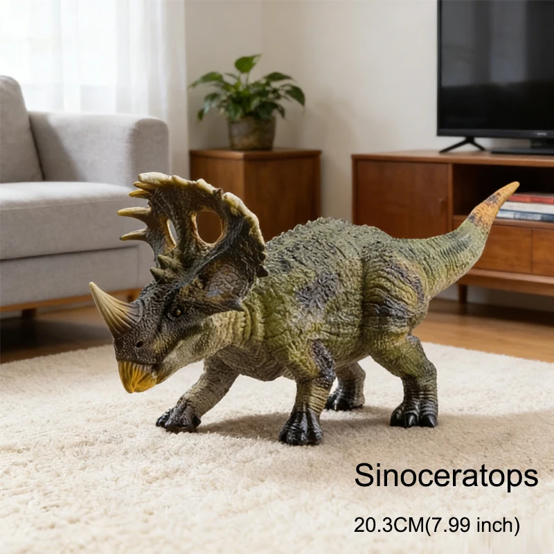 Juguete de dinosaurio sólido para niños, Sinoceratops Triceratops, adecuado para regalos de cumpleaños, Navidad y Año Nuevo para niños