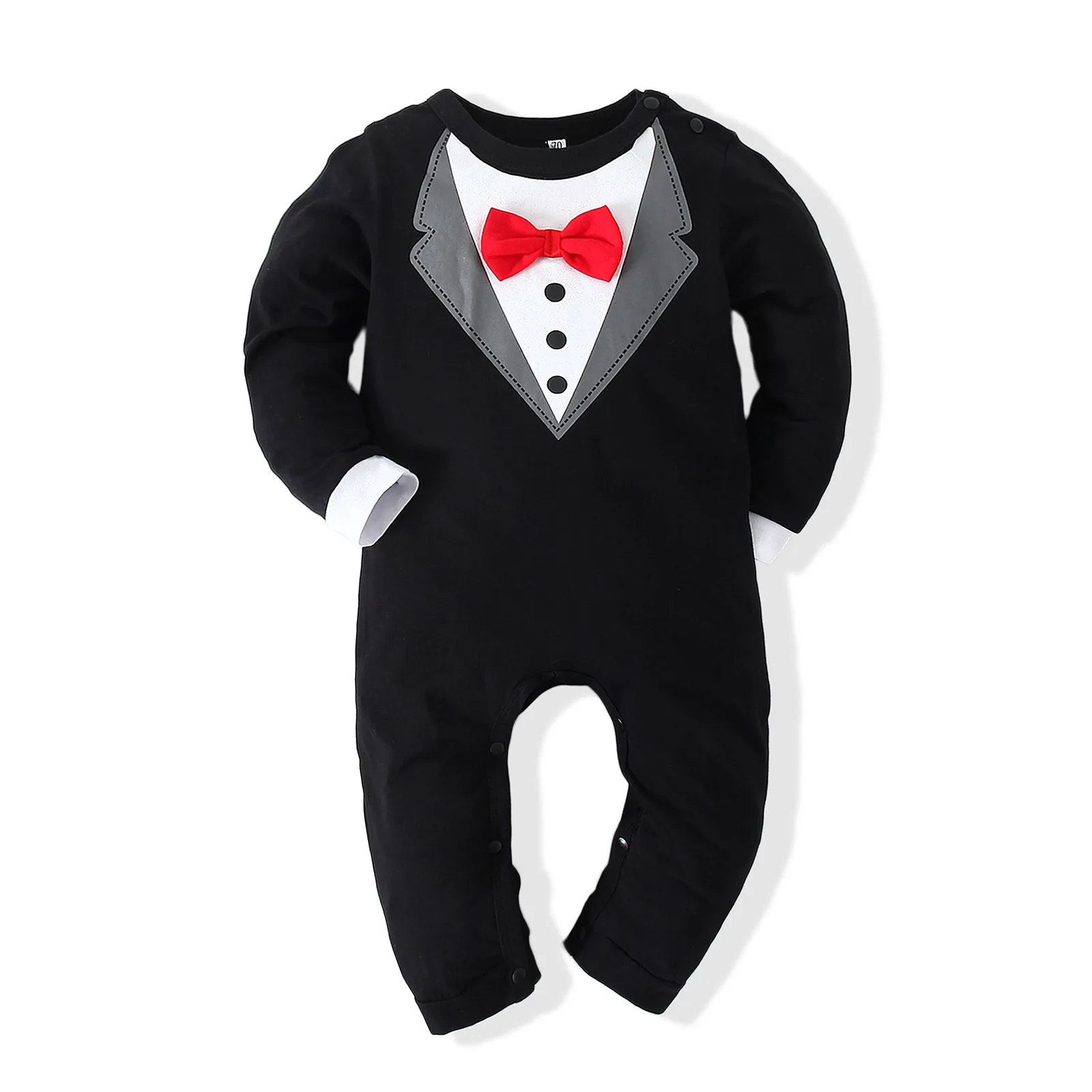 0-24 Months Newborn Clothing Gentleman Handsome Party Suit Formal Comfortable Soft Spring Autumn Long Sleeve Baby Boys Bodysuit