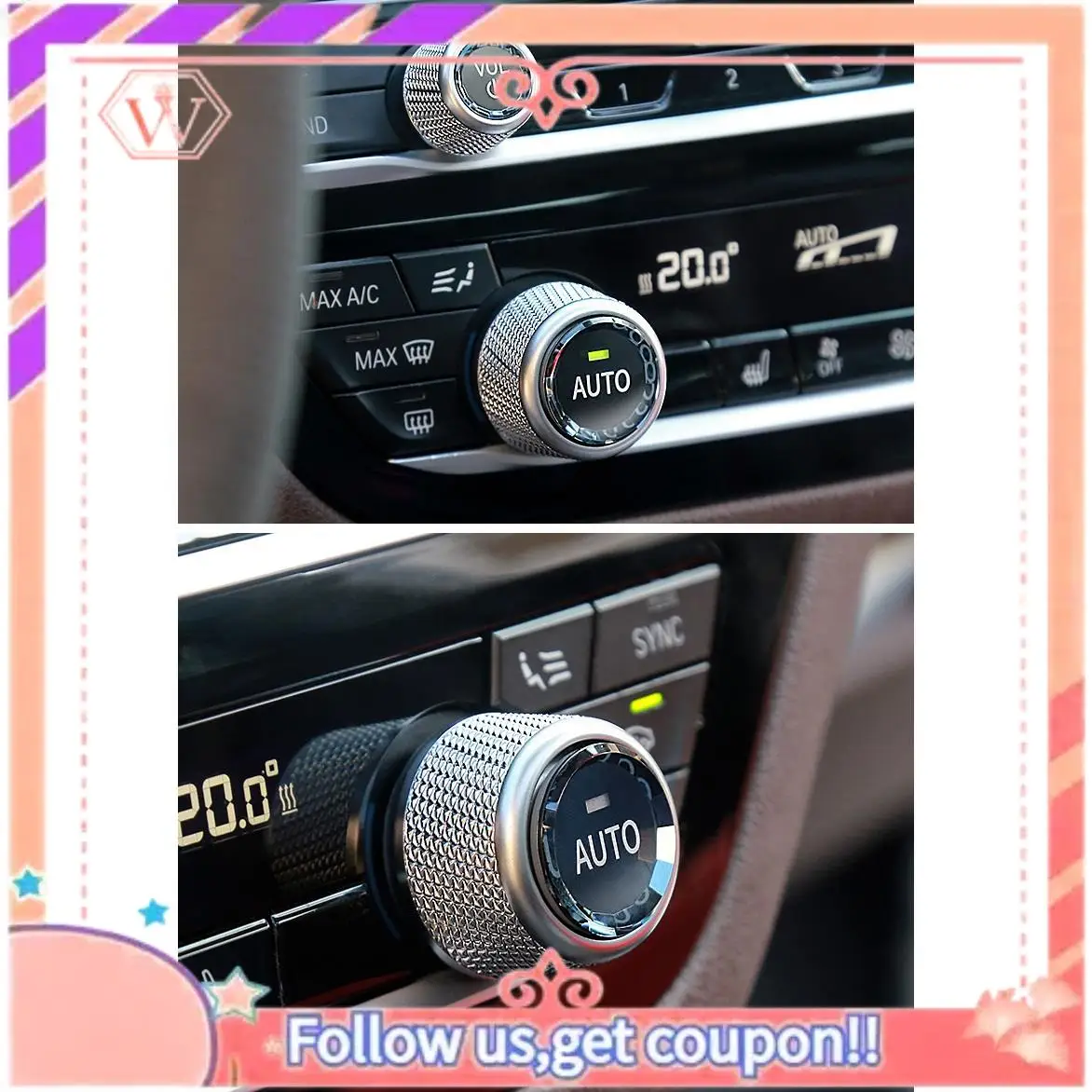 

A88U-Car Crystal Air Conditioning Buttons Switch Cover Trim For-BMW 5 6 7 Series GT/F11/X5/F15/X6/F16/F10/F18/F12/F13/F01/F02