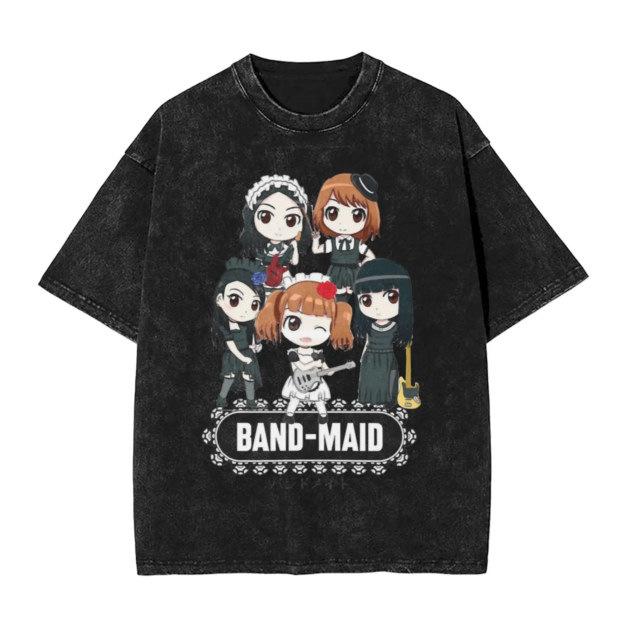 

Men Music Retro Band Maid T-Shirts Clothing Summer Aesthetic Short Sleeve T Shirt O-Neck Leisure Casual Tshirt Cheap
