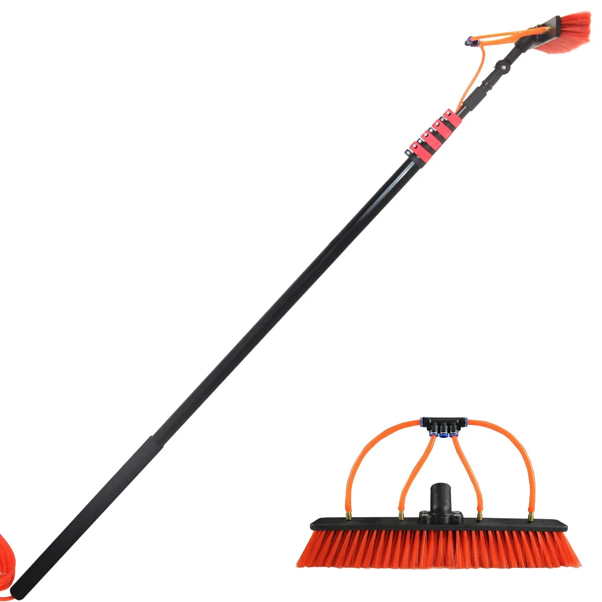 

Villa skylight tie rod photovoltaic panel cleaner advertising telescopic rod, photography cleaning rod with water brush