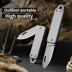 Portable Stainless Steel Household Melon and Fruit Multifunctional D2 Steel Folding Knife Alloy Key Knife Unboxing mini knife