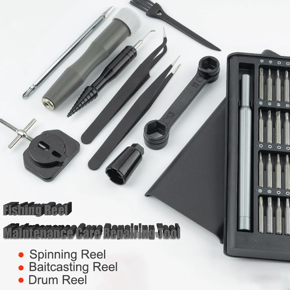 Carretel De Pesca Ferramenta De Cuidados De Manutenção, Spinning Baitcasting Reel Repair Kit, Dispositivo De Desmontagem De Carretel, DIY Combater Kits