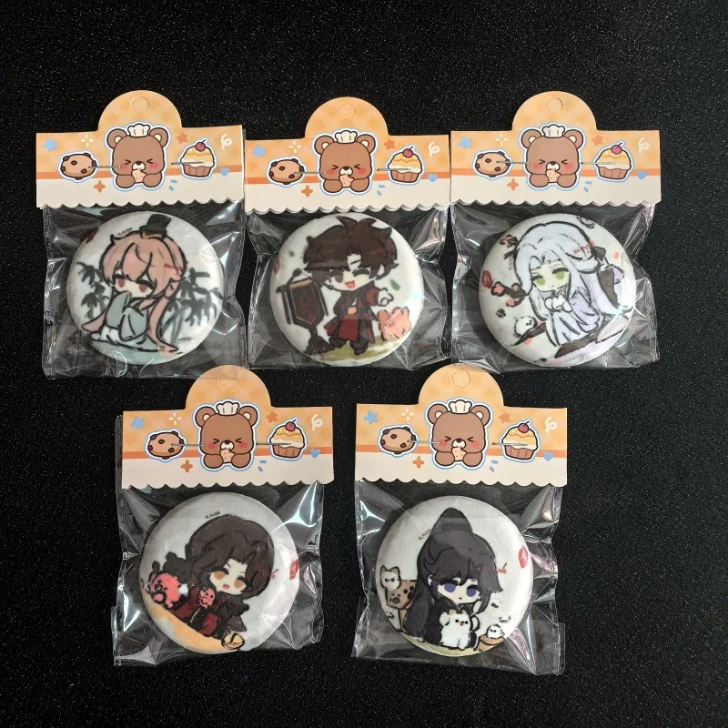 Game Ashes of The Kingdom 58mm Plush Brooch Sun Ce Fu Rong Yuan Ji Zuo Ci Liu Bian Cosplay Clothing Badge Pin Jewelry Accessory