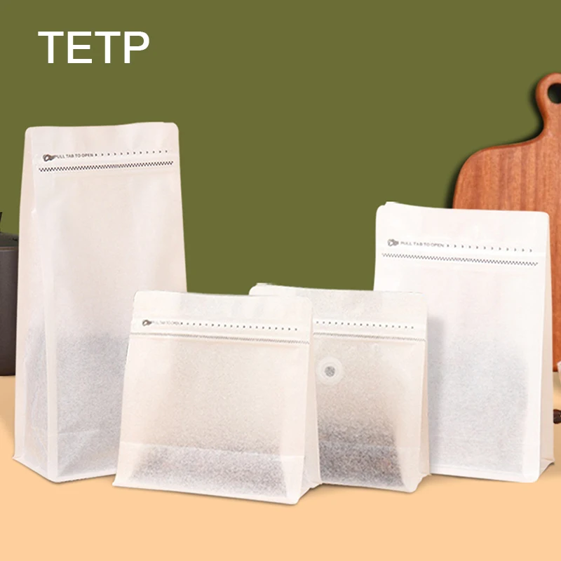 TETP 50Pcs Cotton Paper Coffee Bags Home Store for Coffee Bean Tea Nut Dried Fruit Packaging Seal Storage For Small Business