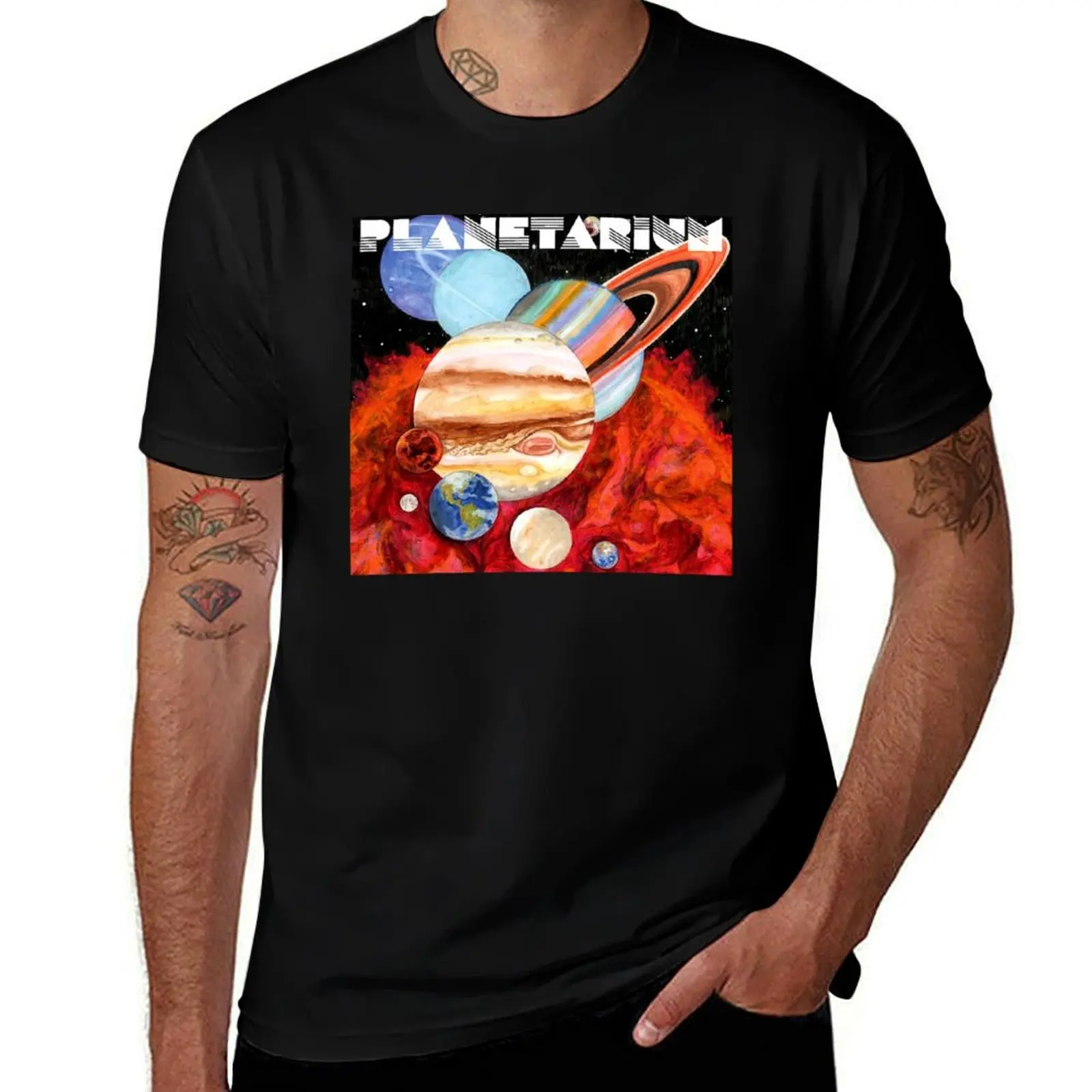 Planetarium art T-Shirt sweat luxury t-shirt graphic t shirt vintage mens cotton t shirts