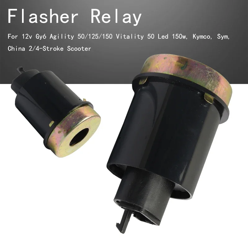 12V 150W LED Flasher Relay Fit GY6 2-Stroke Scooter Agility 50/125/150 Vitality 50 Replacement Part