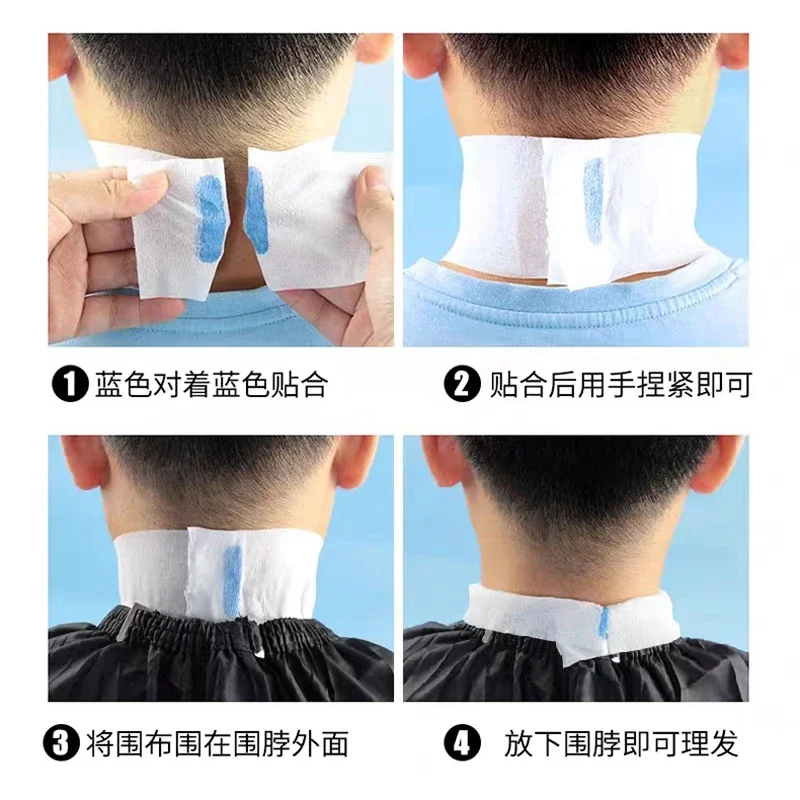 5 Rolls/Set Disposable 100PCS Hair Cutting Accessory Neck Paper Adjustable Barber Dedicated Salon Hairdressing White Neck Strips