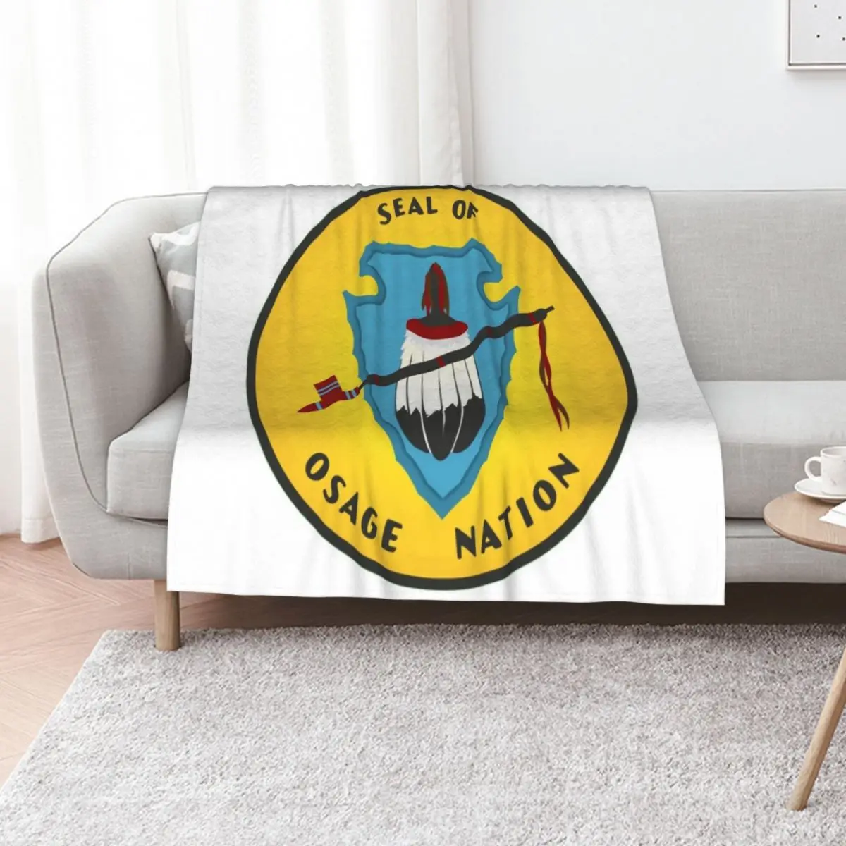 Osage Nation Seal Throw Blanket Softest Baby Cute Plaid Thermals For Travel Hairy Moving Blankets