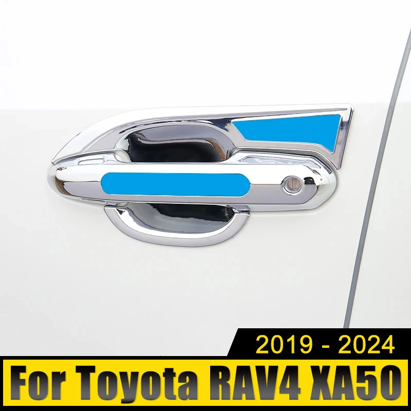 

For Toyota RAV4 XA50 2019 2020 2021 2022 2023 2024 RAV 4 Hybrid ABS Car Door Handle Bowl Cover Protection Trim Case Stickers