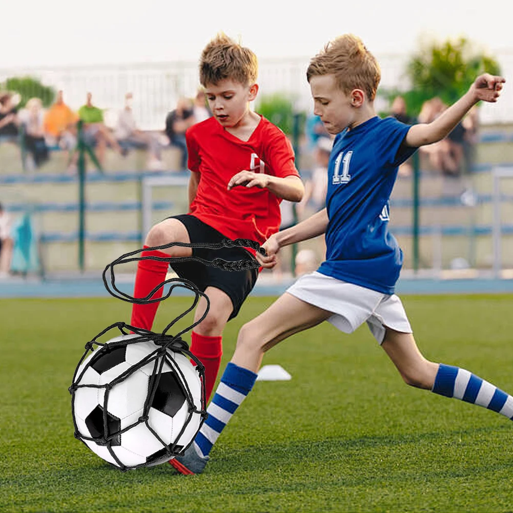 

Football Kick Throw Solo Practice Training Aid Fits Ball Size 3 4 5 Soccer Ball Net Kicker for Youth Adults Training Equipment