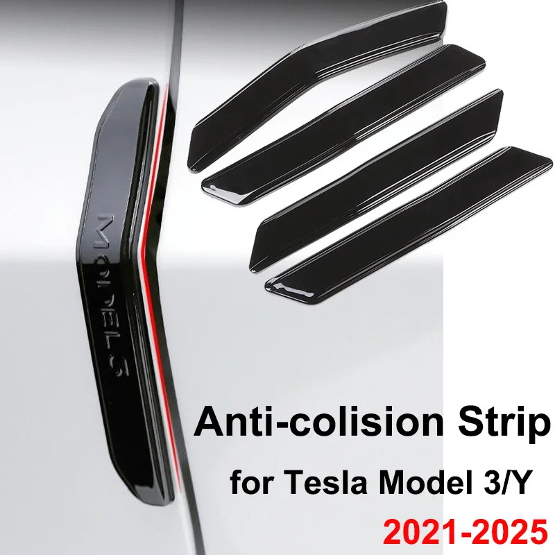 

for Tesla Model Y 3 2025 2024 Door Protector Strip Anti-Collision Door Side Edge Protection Sticker Guards Exterior Accessories