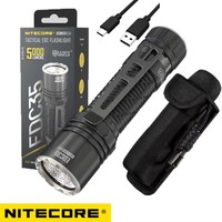 Nitecore EDC35 USB-C Rechargeable LED Torch 5000 Lumens EDC Flashlight NiteLab UHi Beam 550 meters Built-in 6000mAh Battery