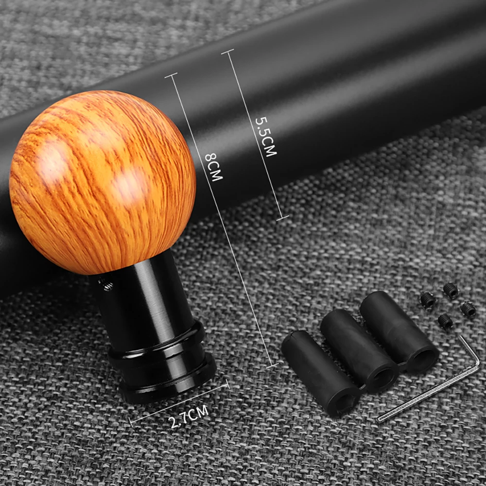 Mahagoni Holzmaserung Carbon Fiber Schaltknauf Auto Innenraum Manuelle/Automatikgetriebe Universal Auto Schalthebel – Detail 9