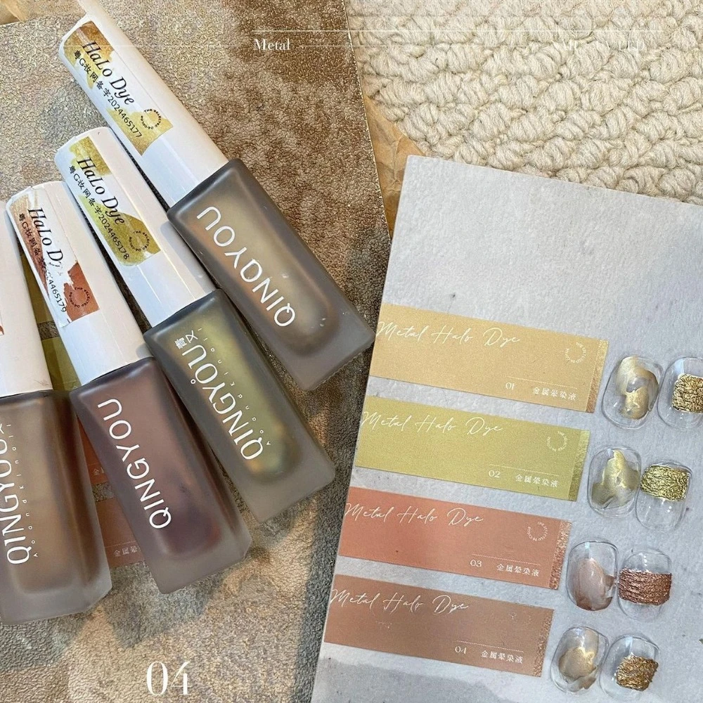 

4-цветный металлический гель-лак для ногтей с эффектом цветения, акварельные чернила, гель с эффектом цветов, быстросохнущий, полуперманентный гель-лак для ногтей, декор для ногтей