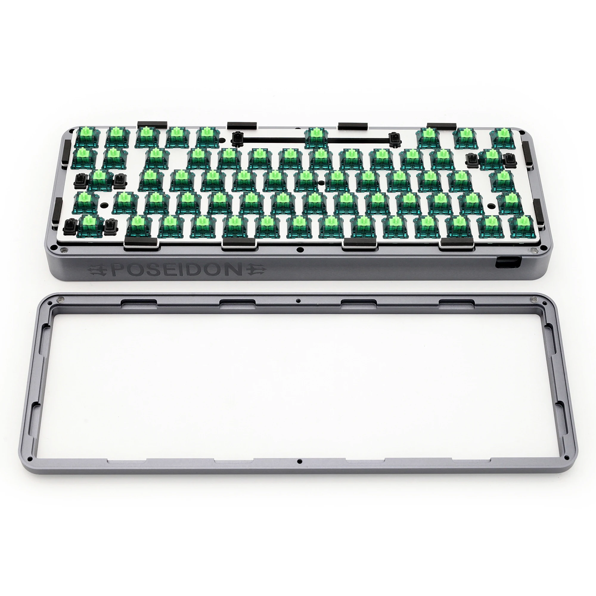 Imagem -05 - Poseidon-caixa de Alumínio Anodizado para Teclado Mecânico Preto Prata Cinza Branco para Xd60 Xd64 Gh60 60 Bm60