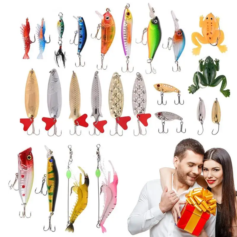 2024 Fishing Lure Gift Box 24 Days Christmas Countdown Advent Calendar 24 Day Christmas Advent Calendar Fishing Tackle