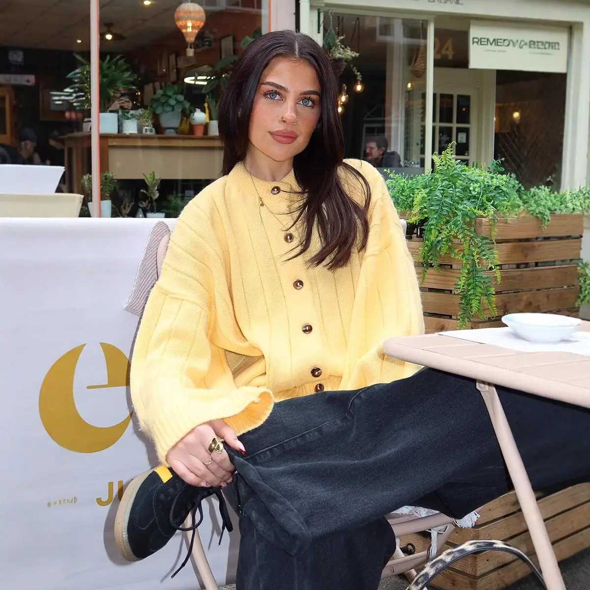 European and American Style Knitted Cardigan Women's Loose Sweater Autumn and Winter Ins Pit Stripe Round Neck Sweater
