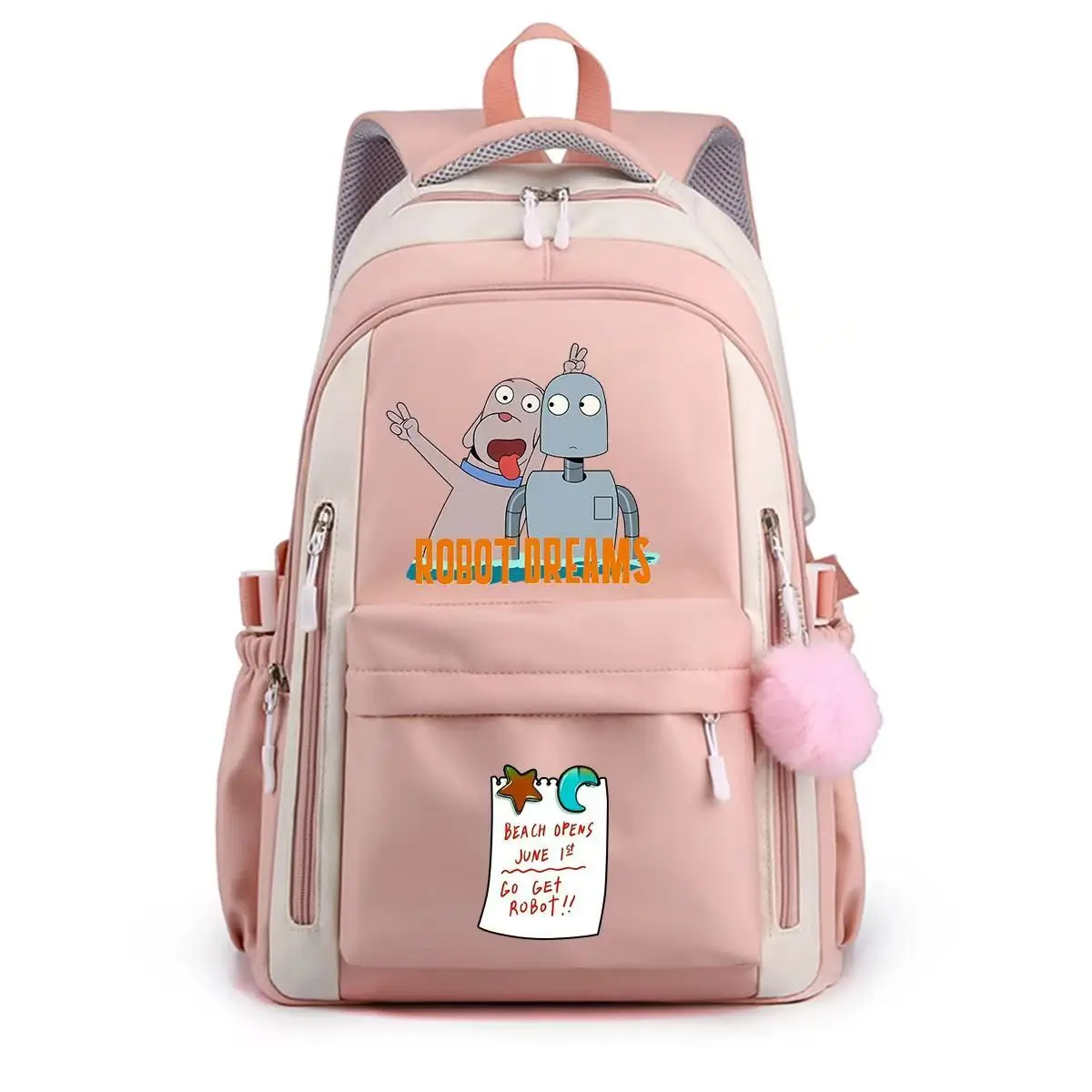 Mon Ami Robot Backpack Cartoon Fashion Robot Dreams Print Student Schoolbag School Bag Durable Large Capacity Travel Backpacks