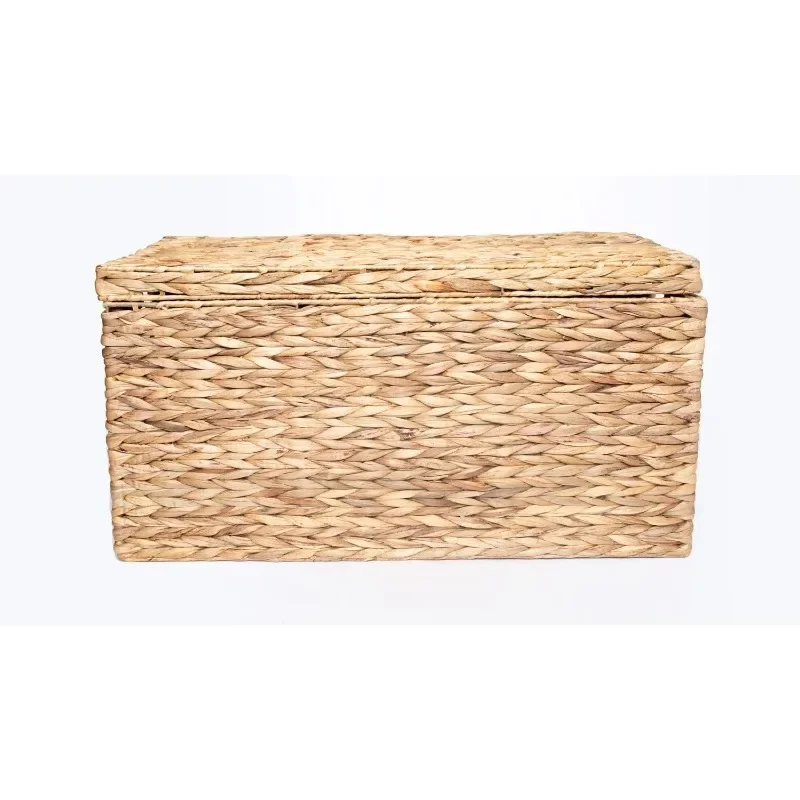 Gardens Natural Water Hyacinth Storage Trunk Large Storage Basket Wicker Basket