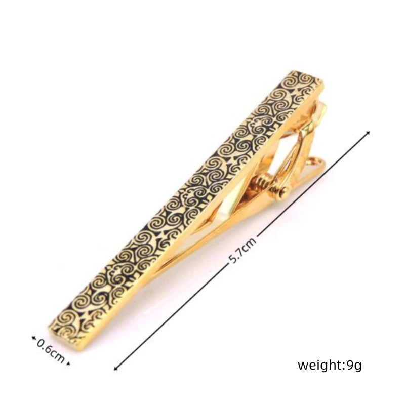 High quality carved rose tie clip brand new fashionable men\'s tie wedding shirt clip brass material tie clip