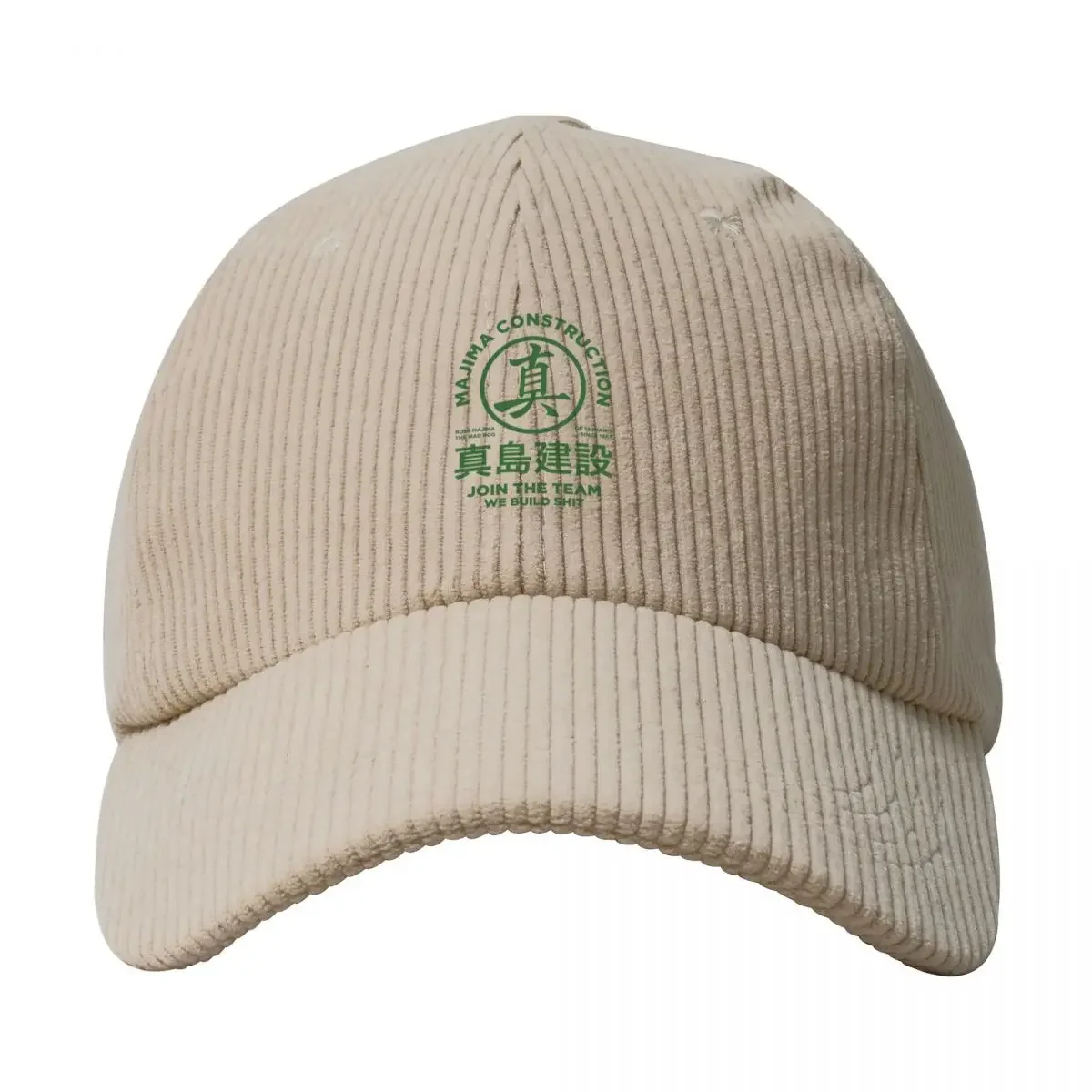 majima construction Corduroy Baseball Cap Rugby Vintage Hats Man Women's