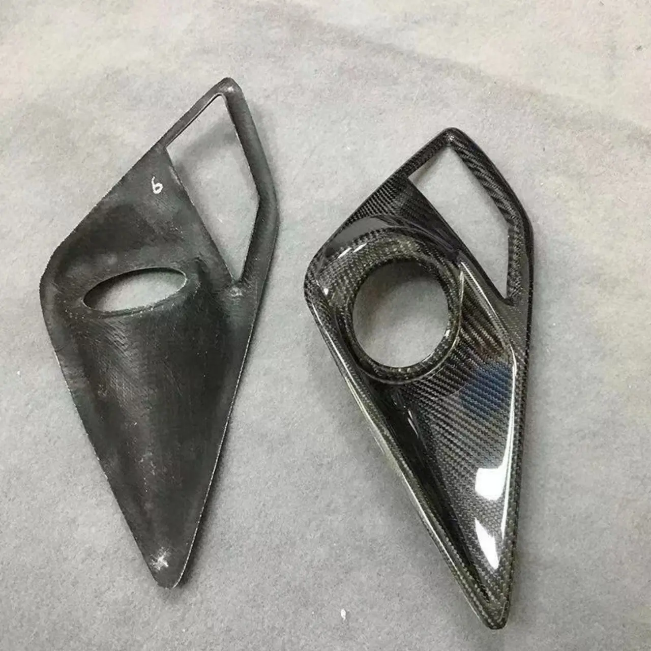 For Toyota GT86 Subaru BRZ retrofit upgrade carbon fiber front bar paste fog light frame trend sticker