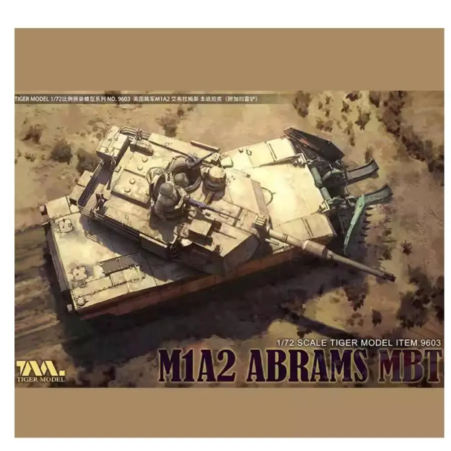 Tiger Model Assemble  U.S. M1A2 Abrams MBT Plastic Model Kit 1/72 Scale 9603