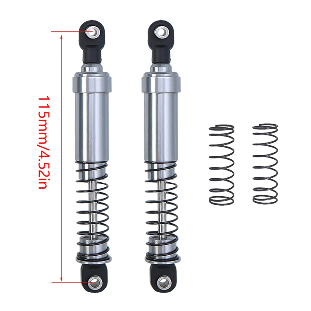 Aluminiowe amortyzatory duża pojemność 75/85/95/105/115mm amortyzator oleju dla gąsienica RC LCG Cheater Rigs SCX10 TRX4 Gamde R1 Comp buduje DIY