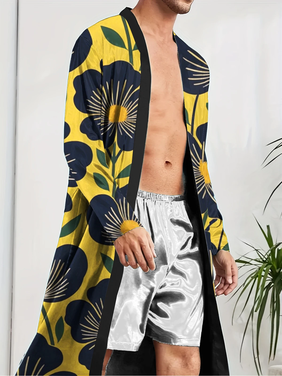1pcs Men's Robes 2026 Spring/Summer Funny pajamas Graphic Robes 3D Printed Breathable Bathrobe man Shower robe robe