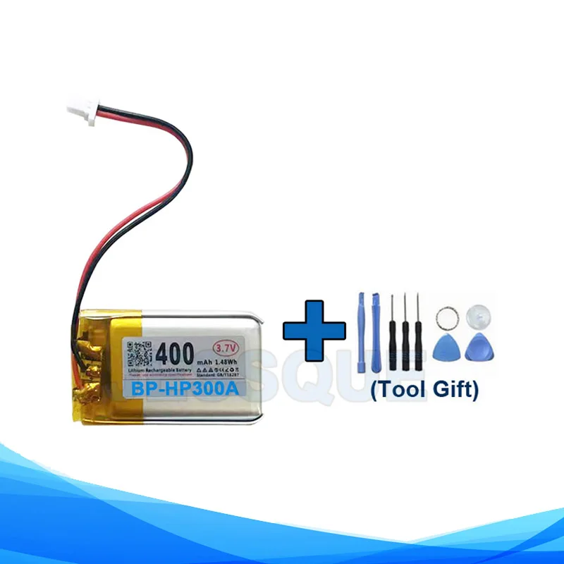 Tools Gift + 400mAh BP-HP300A Battery For Sony DR-BT21 DR-BT22 DR-BT21G DR-BT21IK DR-BT21GB Headset