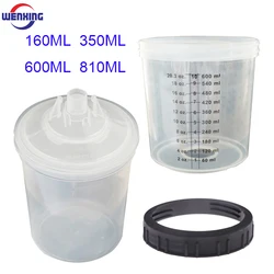 Spray Gun Paint Mixing Cup Quick Cup Spray Gun Tank 160ML/350ML/600ML/810ML Disposable Paint Cup