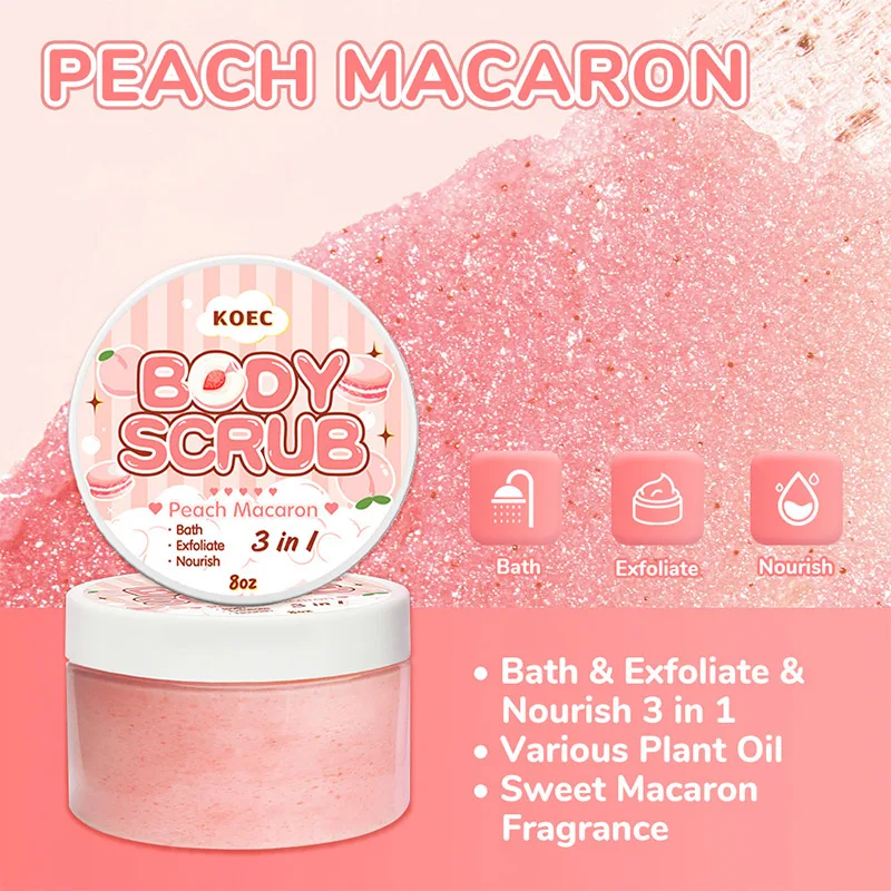 Fruity Body Scrub Remove Grease, Clean Body And Bath Salt. Moisten Prevent Dry Skin Scrub Cream Body Cleaning Products