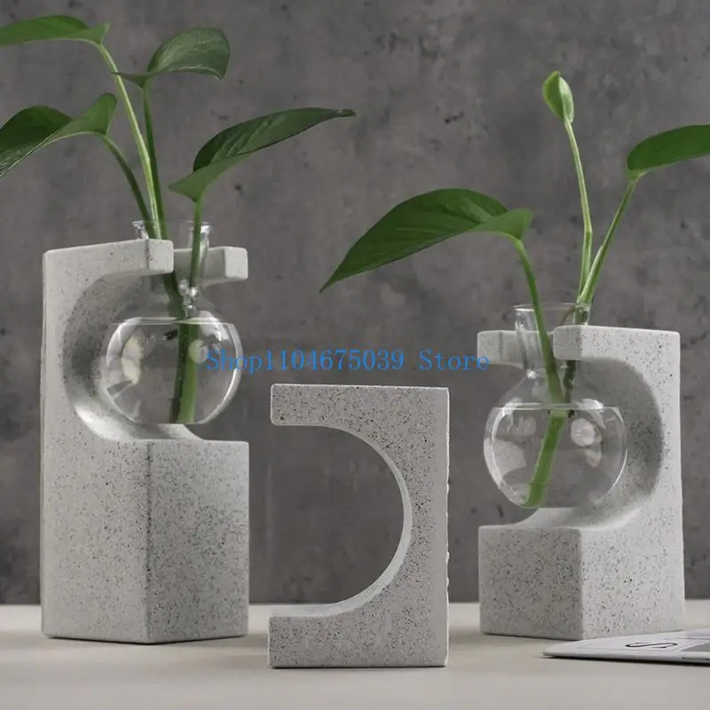 

5ASD многоразовый плантатор -дисплей Держатель Держатель Силиконовая смоляная форма для творческого DIY