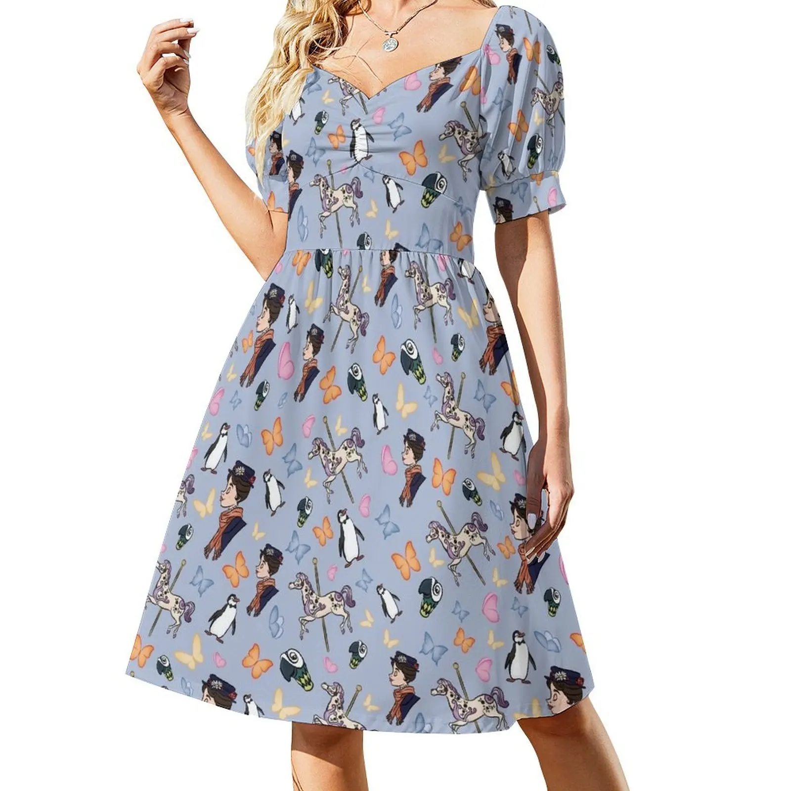 

Mary Poppins Pattern Short Sleeved Dress summer dresses women 2025 dresses for women dress party night summer dress daily